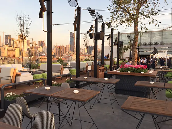 Rooftop bar and club, systems by SIMONIAN Technology