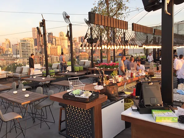 Rooftop bar and club, systems by SIMONIAN Technology