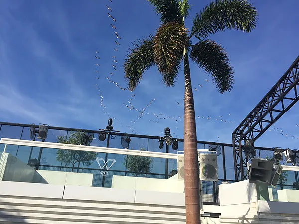 Rooftop bar and club, systems by SIMONIAN Technology