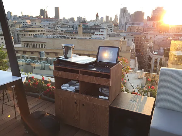 Rooftop bar and club, systems by SIMONIAN Technology