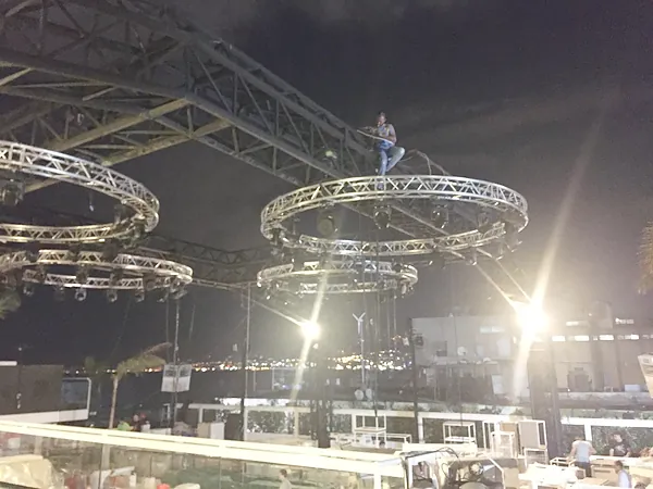 Rooftop bar and club, systems by SIMONIAN Technology